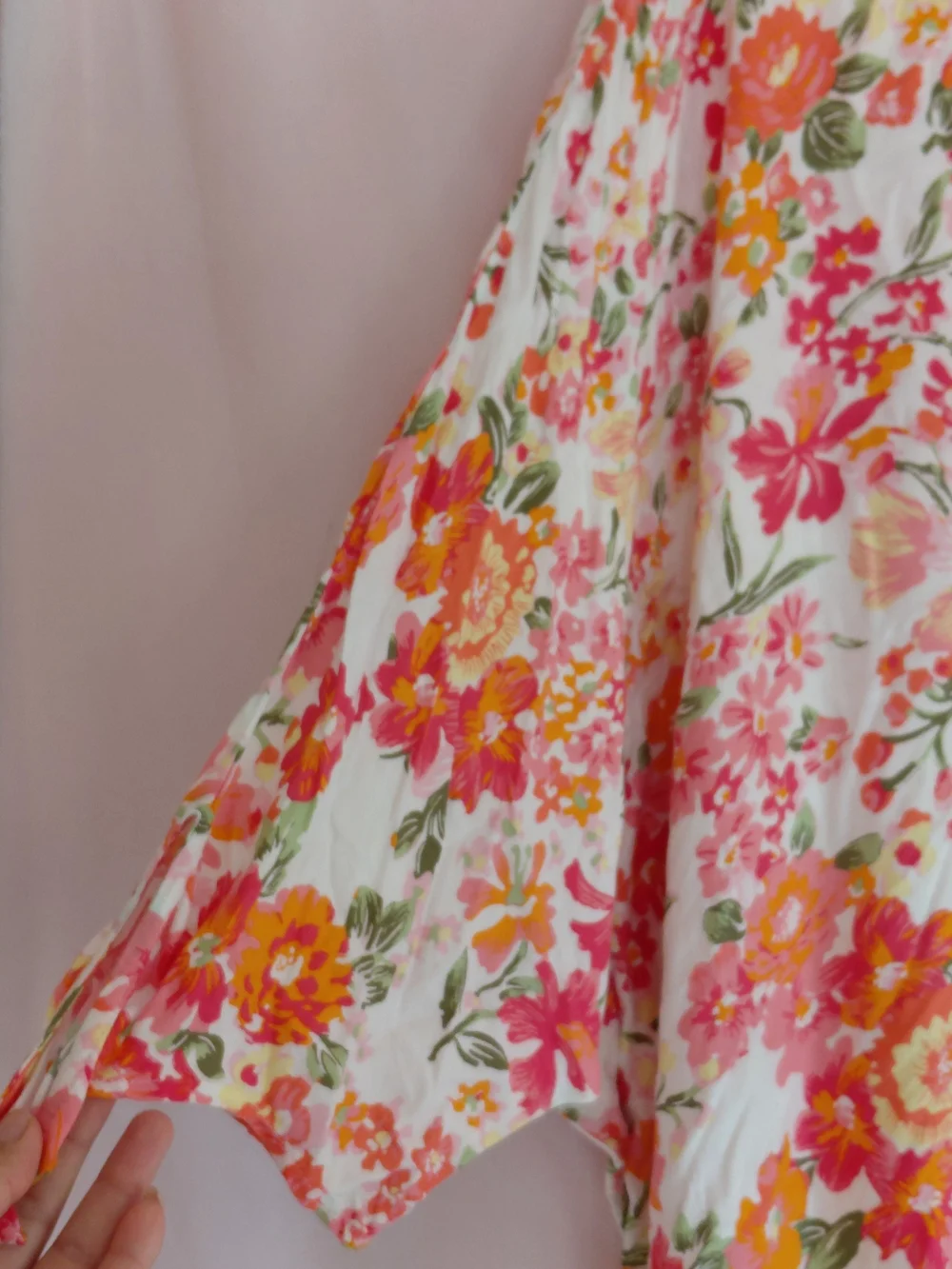 Lane Bryant Women's Plus Size 26/28 Floral V-Neck Blouse  Dolman Sleeve - Picture 5 of 11